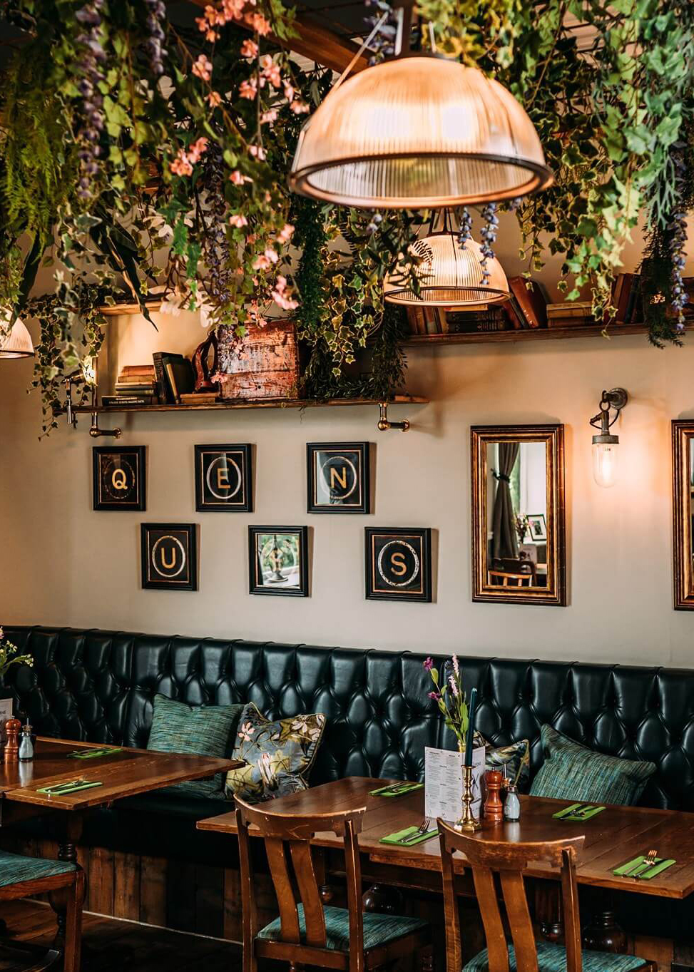 THE QUEENS — Waterside pub with log fires and great Sunday roasts.